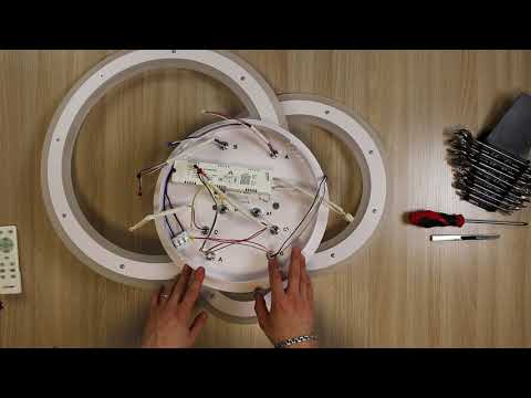 TRIPLEX ROUND 108W Сборка светодиодной люстры с пультом с пультом от Estares