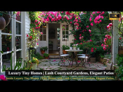 Luxury Tiny Homes 🌿 | Lush Courtyard Gardens, Elegant Patios & Cozy Outdoor Living