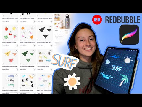 How I Make Sticker Packs For RedBubble! | Using Procreate