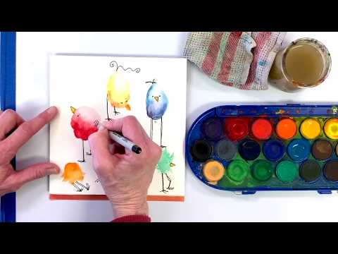 Fun and Easy Watercolor Birds
