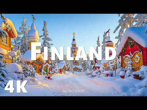 Winter Finland 4K ❄️ Discover Snowy Forests, Frozen Lakes, and the Magic of the Northern Lights