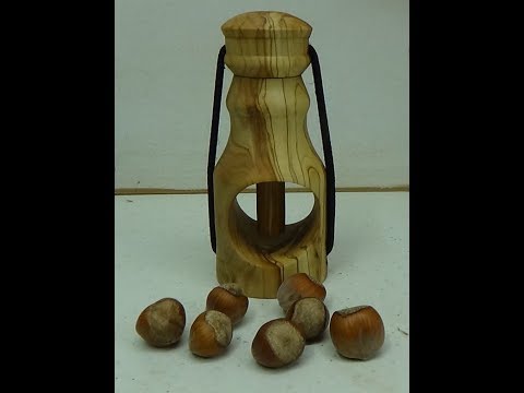 Olive wood nut and hazelnut cracker