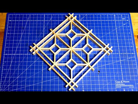 Japanese woodworking | kumiko practice : yotsuba kaku tsugi + jaguchi jig