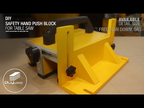 Safety DIY Push Block For Table Saw - FREEPLAN