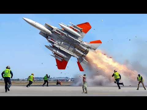 Iran Shocked! Female US F-15 Pilot Fighter Jet Takes Off at Full Speed