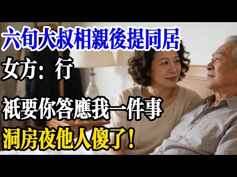 六旬大叔相親後提同居，女方：「行，只要你答應我一件事」洞房夜他人傻了！