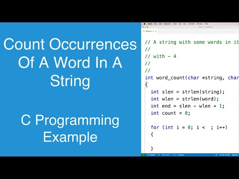 Counting Occurrences Of A Word In A String | C Programming Example