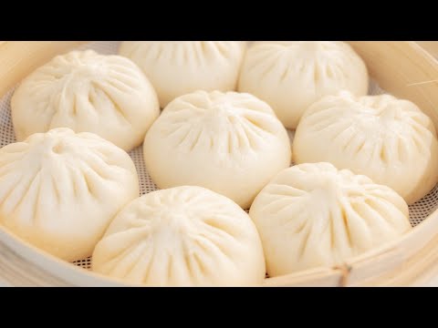Chinese Steamed Pork Buns, soft and fluffy