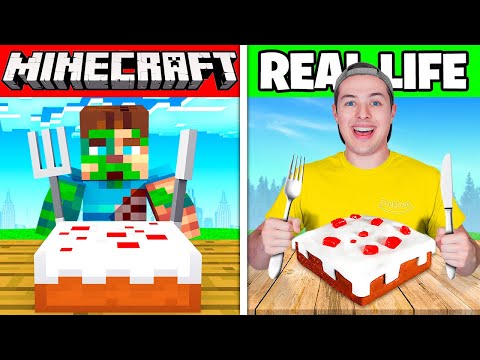Eating MINECRAFT FOOD In REAL LIFE