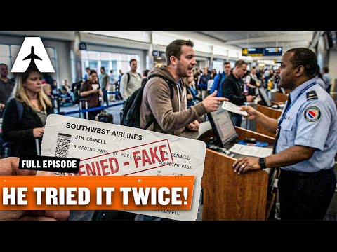 FAKE TICKET SCAM! 👮‍♂️ Passenger Caught Trying to Sneak on Flight TWICE! | Airline US S01 Ep.06