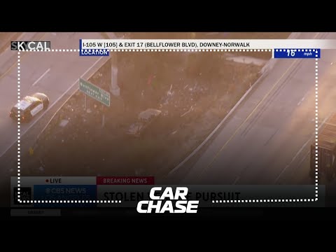 Pursuit suspect veers off freeway and into underpass wash before disappearing