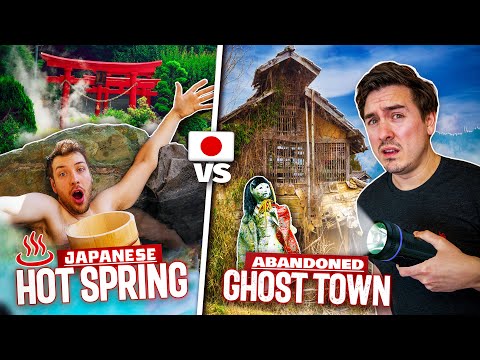 I Stayed in Japan's BIGGEST Hot Spring VS. Abandoned Ghost Town ♨️ Feat. @CDawgVA