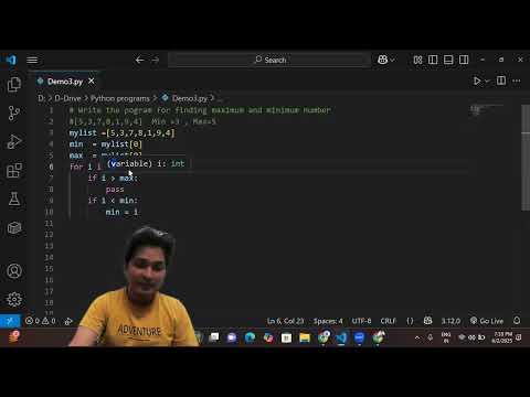 WAP for minimum and maximum number #python #problemsolving #coding