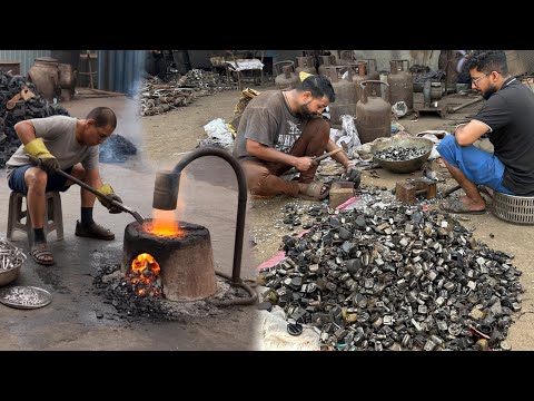Amazing E-Waste Recycling: Extraction of Pure Silver from Electronic Waste | Metal Refining Process