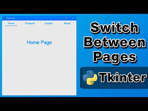 Build Multi-Pages GUI in Tkinter | Modern Tkinter GUI with Page Switching
