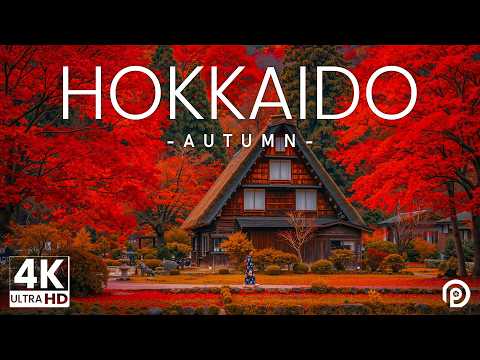 Hokkaido, Japan in Autumn 4K - Amazing Beautiful Nature Scenery with Relaxing Music
