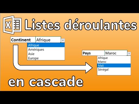 Excel: Comment créer des listes déroulantes en cascade