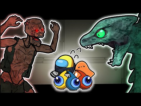 SCP106 &amp; SCP3000  vs  SCP131 &amp; SCP999 &amp; GHOSTBUSTERS  EP.1 I Among Us Animation