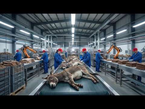 Inside a Modern Donkey Leather Factory: From Donkey Hide to Leather Jacket (Full Process)