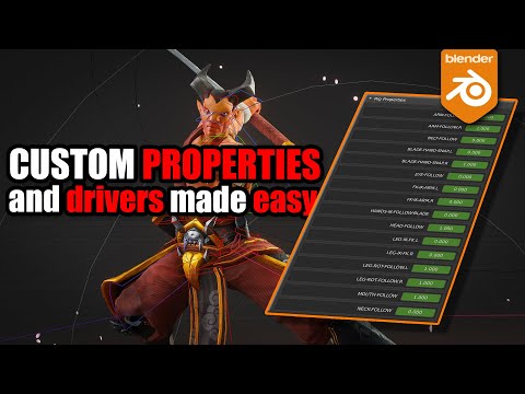 Custom properties and drivers in blender made easy