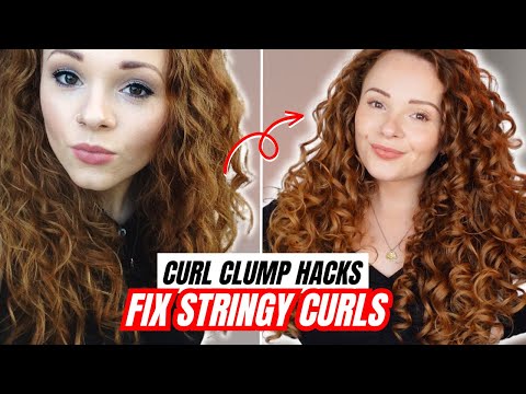 HOW TO FIX STRINGY CURLS & CREATE BIGGER CURL CLUMPS | curl clump hacks for defined ringlets