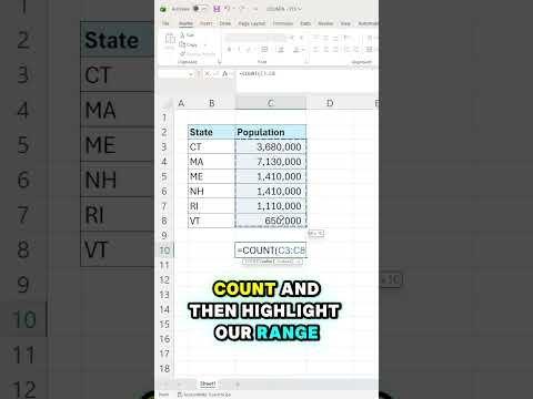 COUNT and COUNTA Excel Formulas #Excel #ExcelTips