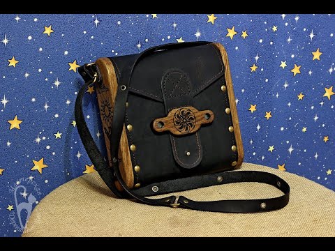 Сумка. Дерево (дуб), кожа (юфть). Первый опыт.