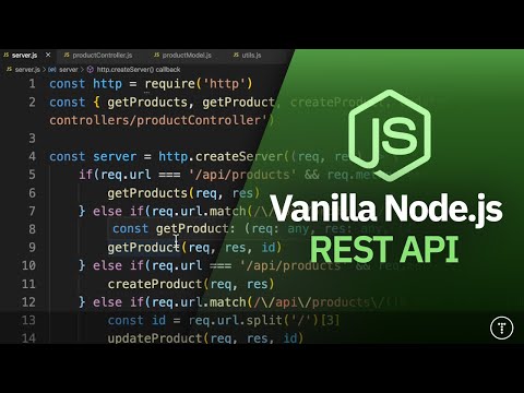 Vanilla Node.js REST API | No Framework