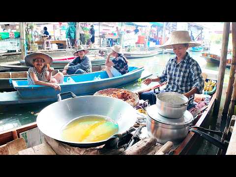 Bangkok Floating Market in Thailand - Thai Street Food