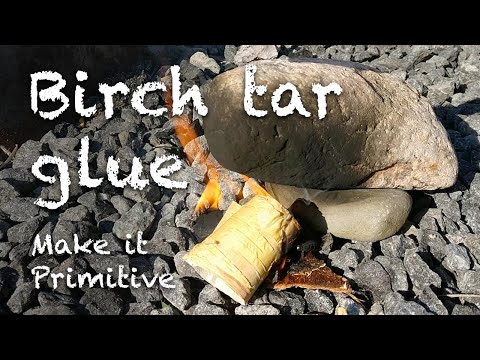 Making primitive birch tar glue, the simple way 🔥