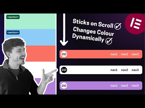 Make Your Elementor Sticky Header Change Colour with Each Section!