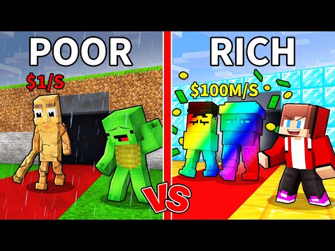 Mikey POOR vs JJ RICH Steal a Brainrot Battle in Minecraft (Maizen)