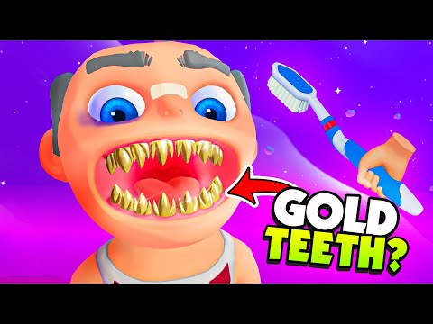 Giving a Human PURE GOLD TEETH! - (VR Dentist Sim)