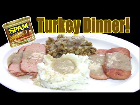 Delicious Turkey Dinner with SPAM?? - Is It Possible? - WHAT ARE WE EATING?? - The Wolfe Pit