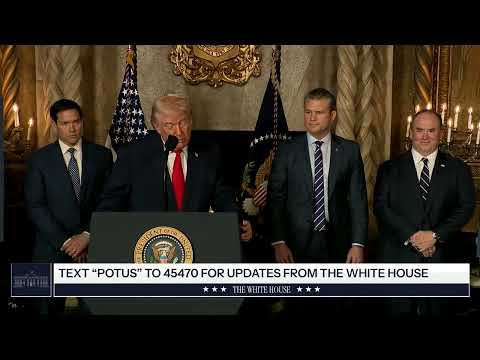 President Trump Makes an Announcement with the Secretary of War and the Secretary of the Navy
