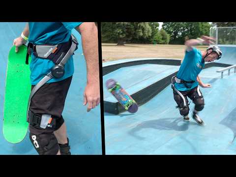 POWERFUL EXOSKELETON vs SKATEBOARDING - ULTRA HUMAN POWER!