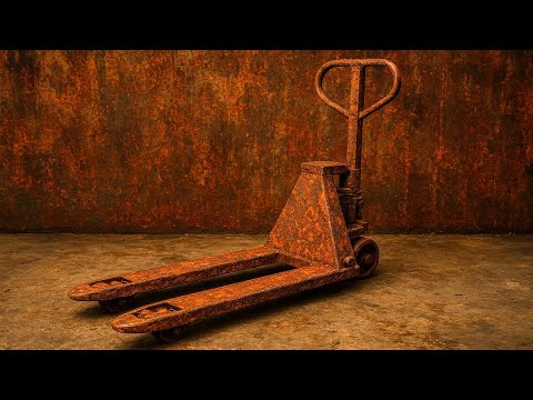 Restoring a Forgotten Rusted Manual Pallet Jack to Its Former Glory