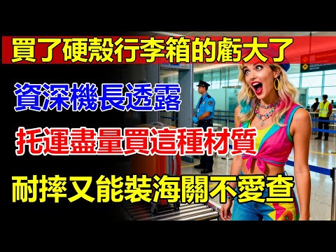 買了硬殼行李箱的虧大了！資深機長透露：托運盡量買「這種」材質的箱子！耐摔又能裝，關鍵是海關安檢最不喜歡查這一種！#行李箱 #托運 #硬殼行李箱 #機長 #旅行 #旅遊 #安檢