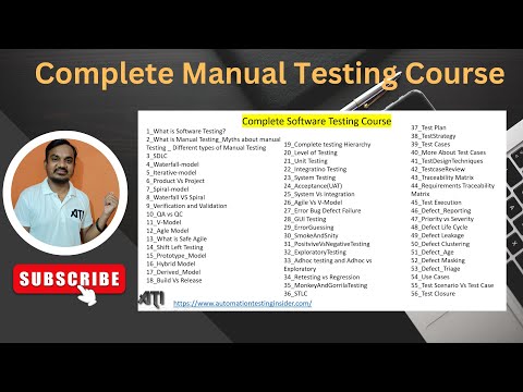 Complete Manual Testing Course: Learn Testing from Scratch