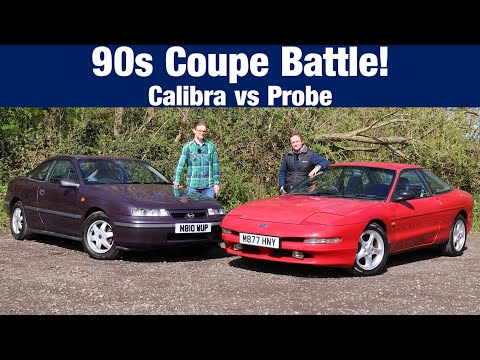 Ford Probe vs Vauxhall Calibra - 90s Coupe Battle! (1994 2.0 & 1996 Opel 2.0 16v Auto Road Test)