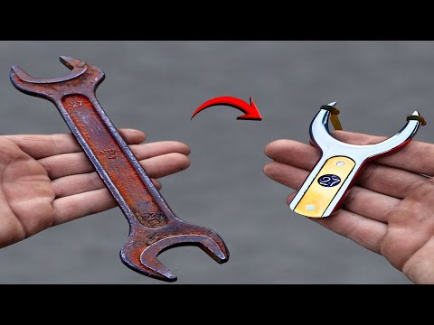 Turning a Rusty M27 Wrench into a Mini Steel SLINGSHOT