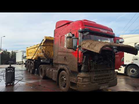  Satisfying Truck Wash |ASMR  Muddy Scania Turns Super Clean! Carwash Zakii 