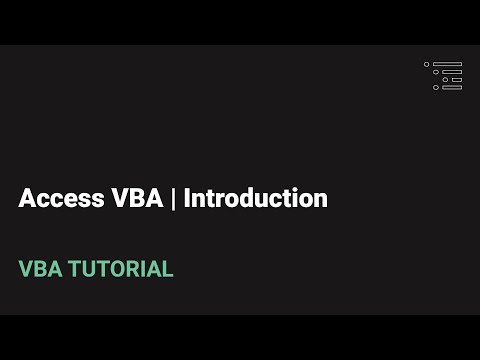 Access VBA | Introduction