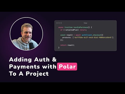 Auth w/ better-auth + Payments w/ Polar
