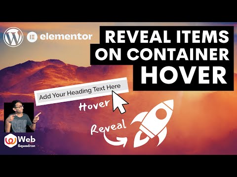 Reveal Items on Container Hover - Free CSS - Elementor WordPress Tutorial