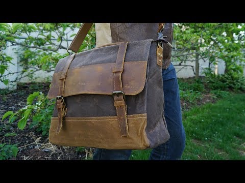 Tocode Leather and Canvas Messenger Bag Review