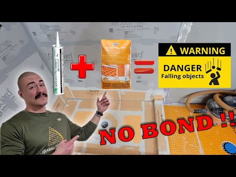 GoBoard selaer bonding strenght to thinset TESTING.*Tile fell off shower wall**
