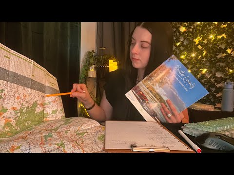 ASMR Travel Planner | Typing, Writing, Magazine Sounds, Soft Spoken