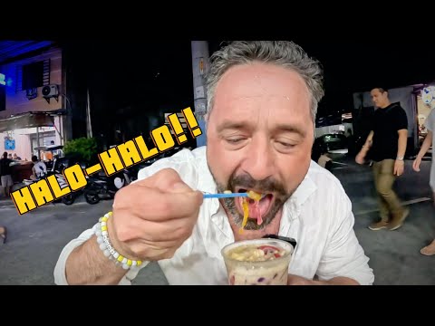 EATING THE MOST DELICIOUS HALO-HALO UNDER THE NIGHT SKY!!