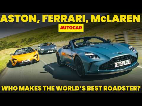 Soft-top supercars tested: Aston Martin Vantage vs Ferrari Roma vs McLaren Artura